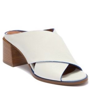 Aquatalia Janna Leather Crossover BlockHeel Sandal